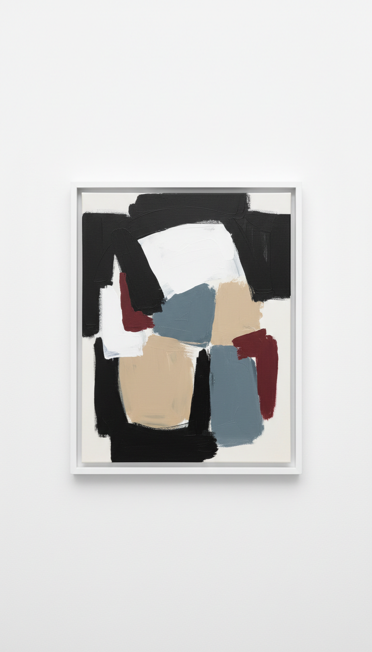 Slate Dusk white frame painting